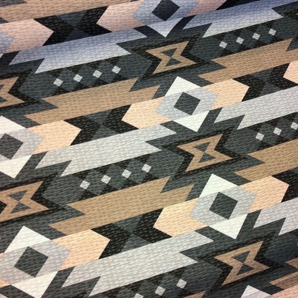 Outdoor Geometric Southwest Brown & Gray Fabric